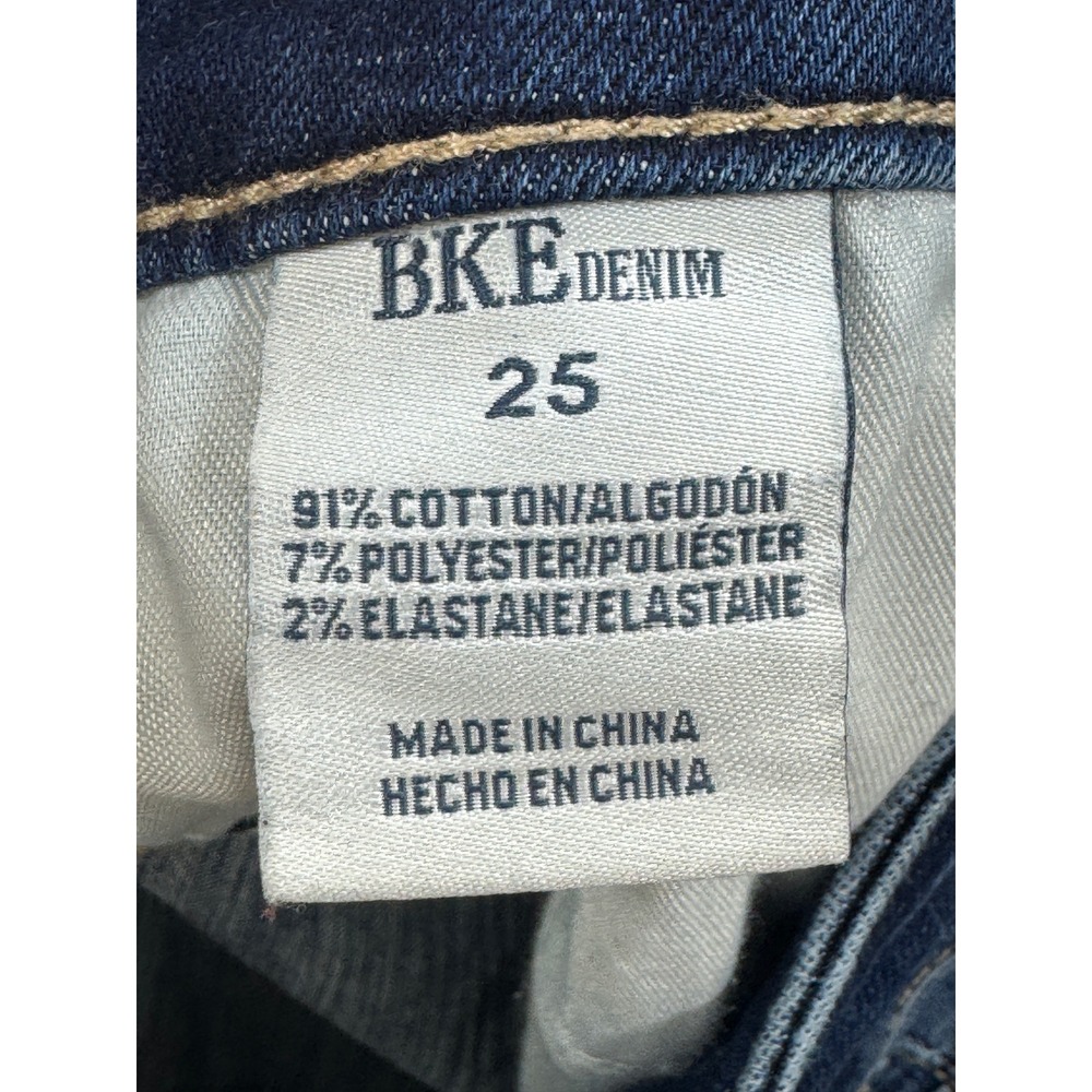 BKE Womens Billie High Rise Distressed Skinny Blue Jeans 25 Meas: 24x28.5 - Picture 5 of 7